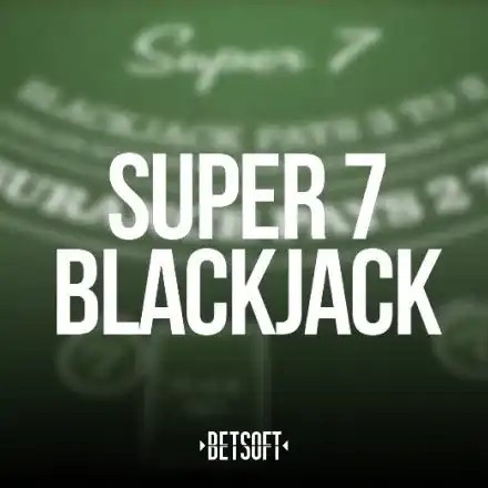 Super 7 Blackjack online game logo by Betsoft Gaming on dazardbetcasino.it