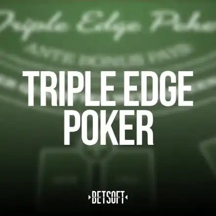 Official Table Games logo: Triple Edge Poker by Betsoft Gaming at DazardBet Casino